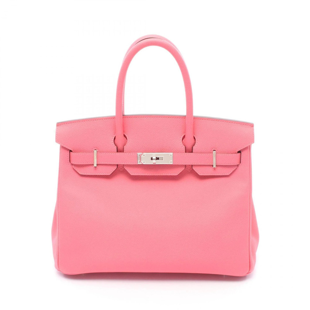 Hermes Birkin 30 Handbag, Leather, Veau Epsom, Pink, Women's.